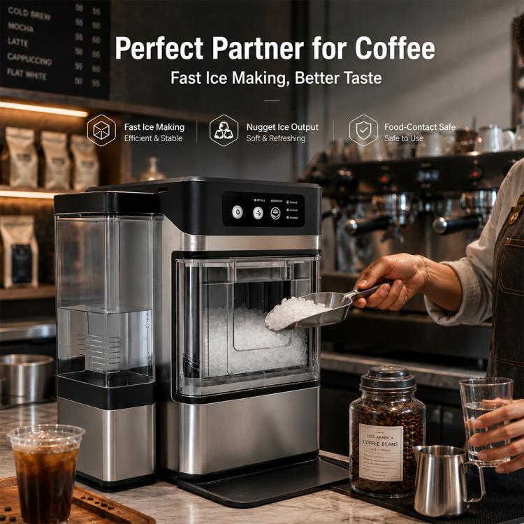 Commercial Household Fully Automatic Intelligent Ice Maker, US Plug, UK Plug, EU Plug