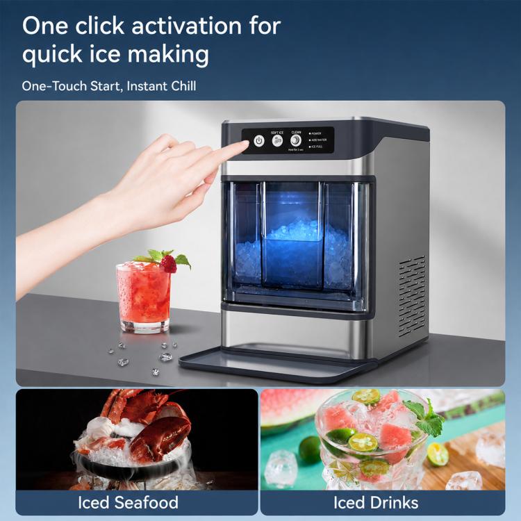 Commercial Household Fully Automatic Intelligent Ice Maker, US Plug, UK Plug, EU Plug