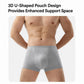 Men's gray disposable boxer briefs, 3D U-shaped pouch for enhanced support
