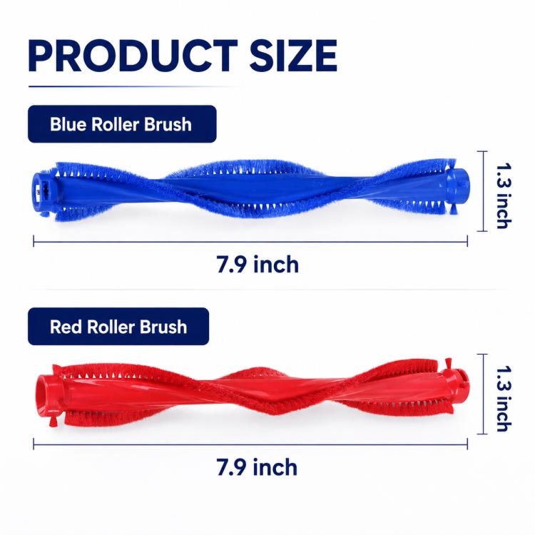 Wet Floor Cleaner Dual Bristle Rollers Brush Replacement Part, Bristle Rollers Brush