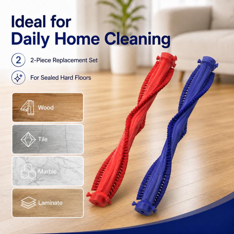 Wet Floor Cleaner Dual Bristle Rollers Brush Replacement Part, Bristle Rollers Brush