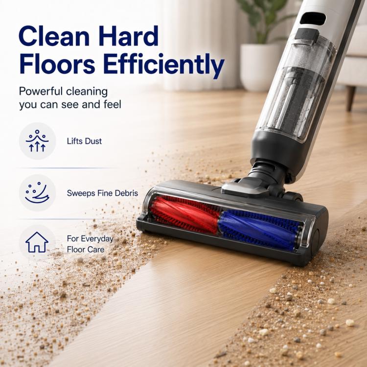 Wet Floor Cleaner Dual Bristle Rollers Brush Replacement Part, Bristle Rollers Brush