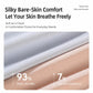 Seamless disposable ice-silk underwear brief fabric swatch in light beige and pale tones