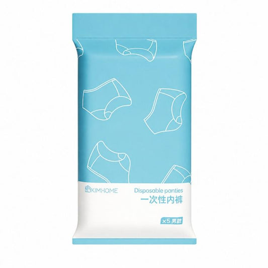 5 PCS/Pack Disposable Underwears Portable Sterilized Individually Wrapped Briefs, M, L, XL, XXL, XXXL, XXXXL