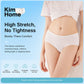 White disposable underwear briefs with elastic waistband, shown on model