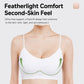 White undergarment bra with thin straps and curved molded cups