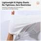 White ribbed disposable undergarment bottom with elastic waistband and leg openings