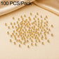 Small gold spacer beads with smooth rounds and center holes, 100-piece pack