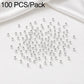 Round spacer beads with smooth finish, straight hole; widely spaced beads in a pack