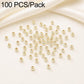 Gold-plated round spacer beads with straight center holes, smooth polished surface