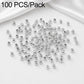 Silver-plated round spacer beads with center hole, smooth finish beads for DIY jewelry