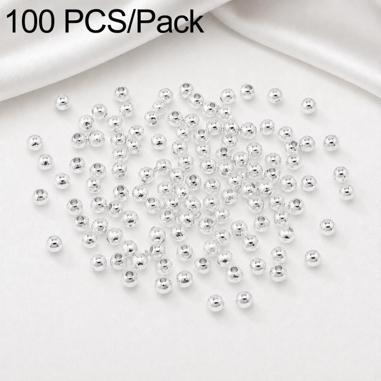 Round spacer beads, smooth finish, straight hole; densely scattered beads in a pack