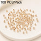 Gold-plated round spacer beads with straight center holes, smooth polished beads in bulk.