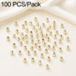 Gold-plated round spacer beads, small size, smooth finish with straight holes