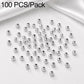 Silver-plated round spacer beads, small shiny spheres with straight center holes