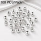 Small round spacer beads with straight holes; smooth metal finish, mixed scattered pack