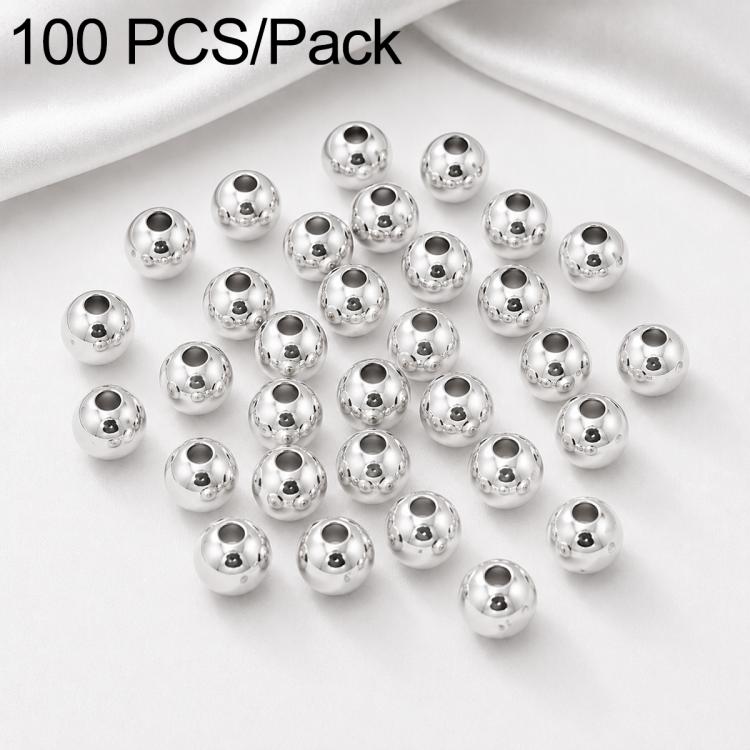 Small round spacer beads with straight holes; smooth metal finish, mixed scattered pack