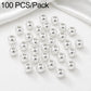 Silver round spacer beads, smooth finish, straight hole; mixed cluster (100 pcs pack)
