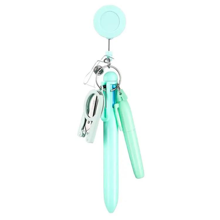 Macaron-style Nurse Pen Set with Retractable Badge Reel