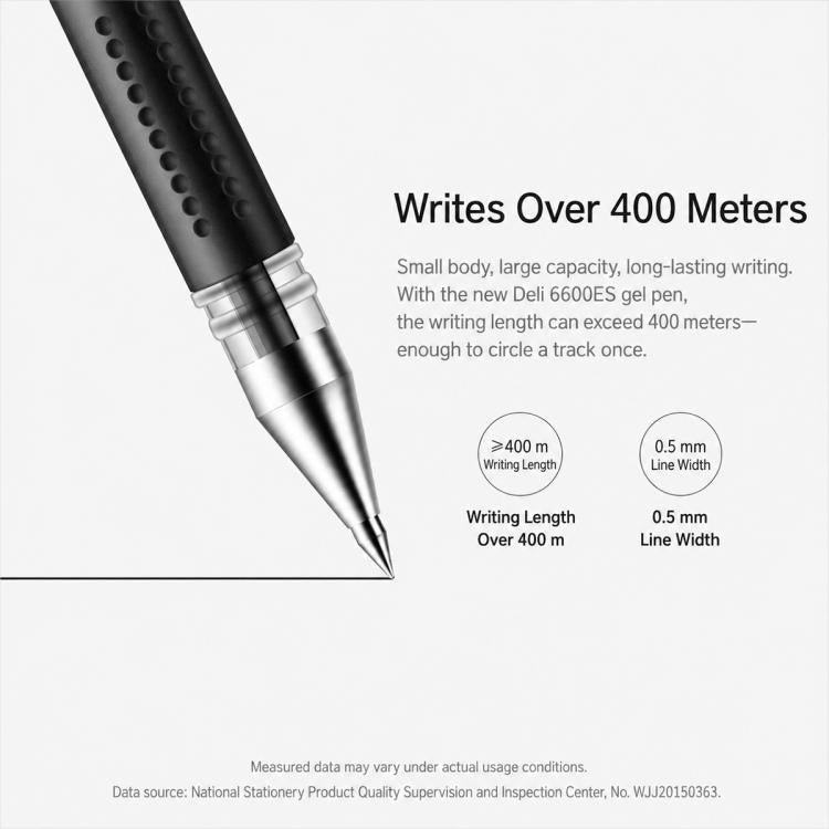 Black gel pen with silver metal tip and writing point, angled close-up