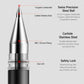 Deli gel pen with safety cap lock and carbide steel ball tip, black barrel