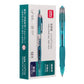Retractable ink-blue gel pen with 0.5 mm smooth writing tip and clip