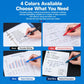 Retractable gel pen set with four colors: black, red, blue, dark blue