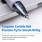 Close-up of retractable gel pen 0.5 mm tungsten carbide ball tip