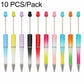 10 PCS/Set Creative DIY UV Electroplating Beaded Design Pen Bullet-tip Pen