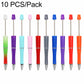 10 PCS/Set Creative DIY UV Electroplating Beaded Design Pen Bullet-tip Pen