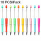 10 PCS/Set Creative DIY UV Electroplating Beaded Design Pen Bullet-tip Pen