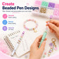 10 PCS/Set Creative DIY UV Electroplating Beaded Design Pen Bullet-tip Pen