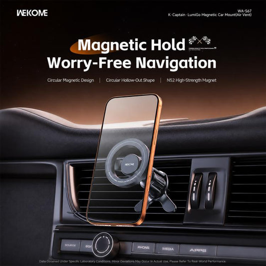 WK WP-S67 K-Captain LumiGo Magnetic Car Air Vent Phone Mount, WP-S67