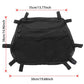 Black nylon ATV roll cage storage bag with side straps and front zip pocket; size shown