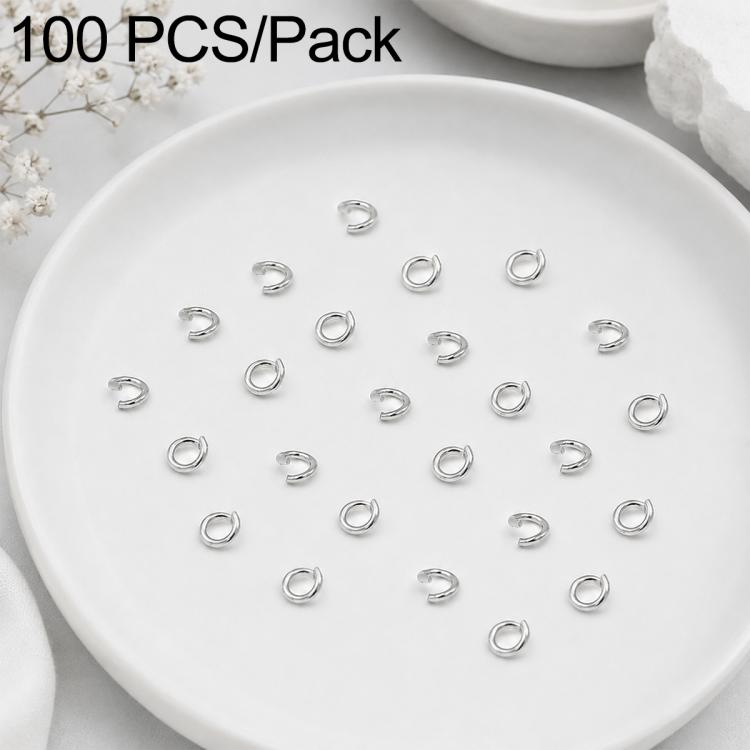 Silver open jump rings, small split loops for DIY jewelry making