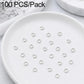 Silver open jump rings, small split rings arranged on a tray for DIY