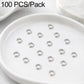 Silver open jump rings, small split loops arranged in a round dish