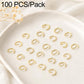 100-piece gold open jump rings, small metal oval loops for jewelry making