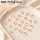 100-piece rose gold open jump rings, small metal oval loops for jewelry making
