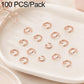 100-pack rose gold open jump rings, circular open loops for jewelry crafts