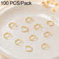 Gold open jump rings set, 100 pcs pack, small split connector rings for making jewelry