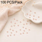 Rose gold open jump rings, 100-piece set scattered with some in a tray dish