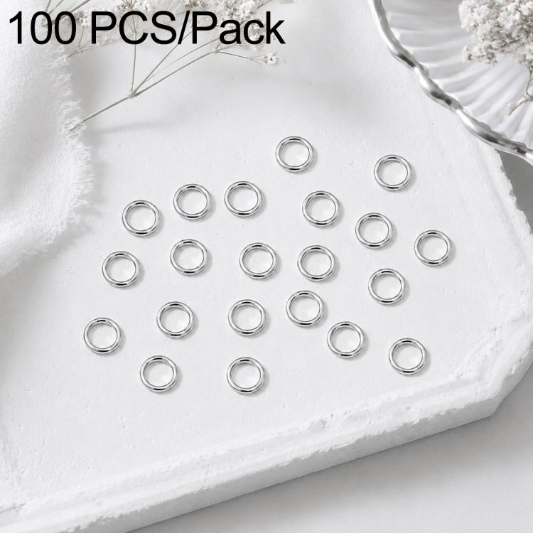 Silver open jump rings, 100-piece pack of small split loops for DIY jewelry