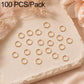 Gold open jump rings, 100-piece pack of small split loops for DIY jewelry