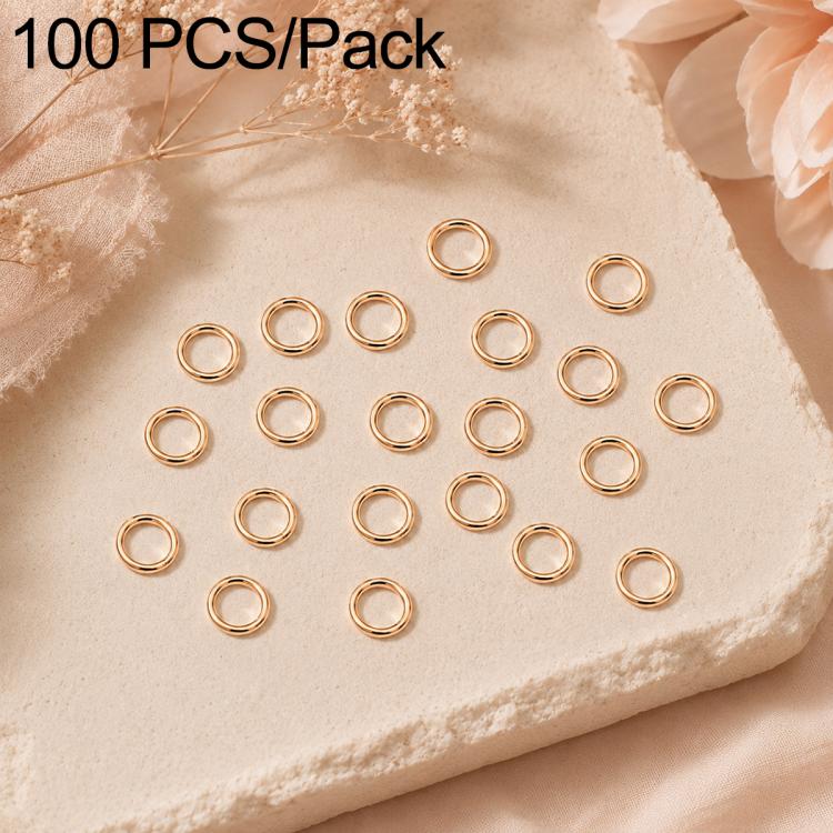 Gold open jump rings, 100-piece pack of small split loops for DIY jewelry