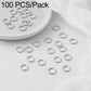 100 PCS/Pack Open Jump Ring for DIY Craft Jewelry Making, Flat-Cut Loop 0.8x6mm, Flat-Cut Loop 0.8x7mm, Flat-Cut Loop 0.9x6mm, Flat Open Loop 1.0x8mm, Flat-Cut Loop 1.2x8mm, Flat-Cut Loop 1.2x10mm