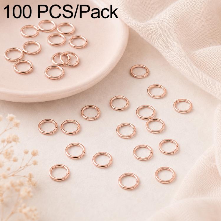 100 PCS/Pack Open Jump Ring for DIY Craft Jewelry Making, Flat-Cut Loop 0.8x6mm, Flat-Cut Loop 0.8x7mm, Flat-Cut Loop 0.9x6mm, Flat Open Loop 1.0x8mm, Flat-Cut Loop 1.2x8mm, Flat-Cut Loop 1.2x10mm