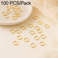 100 PCS/Pack Open Jump Ring for DIY Craft Jewelry Making, Flat-Cut Loop 0.8x6mm, Flat-Cut Loop 0.8x7mm, Flat-Cut Loop 0.9x6mm, Flat Open Loop 1.0x8mm, Flat-Cut Loop 1.2x8mm, Flat-Cut Loop 1.2x10mm