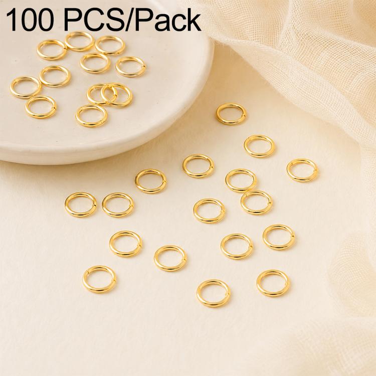 100 PCS/Pack Open Jump Ring for DIY Craft Jewelry Making, Flat-Cut Loop 0.8x6mm, Flat-Cut Loop 0.8x7mm, Flat-Cut Loop 0.9x6mm, Flat Open Loop 1.0x8mm, Flat-Cut Loop 1.2x8mm, Flat-Cut Loop 1.2x10mm