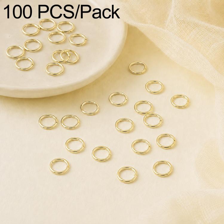 100 PCS/Pack Open Jump Ring for DIY Craft Jewelry Making, Flat-Cut Loop 0.8x6mm, Flat-Cut Loop 0.8x7mm, Flat-Cut Loop 0.9x6mm, Flat Open Loop 1.0x8mm, Flat-Cut Loop 1.2x8mm, Flat-Cut Loop 1.2x10mm